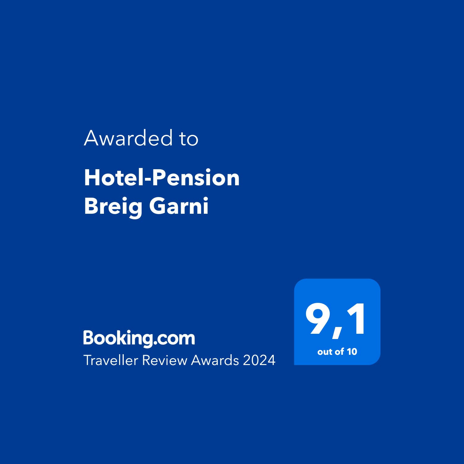 Bild von Booking.com Award