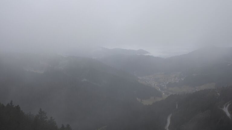 Dieses Bild zeigt eine Webcam-Aufnahme vom Achertal, aufgenommen am Dienstag, den 11.02.2025 um 14:10 Uhr. Die Temperatur betrug 3.2°C.