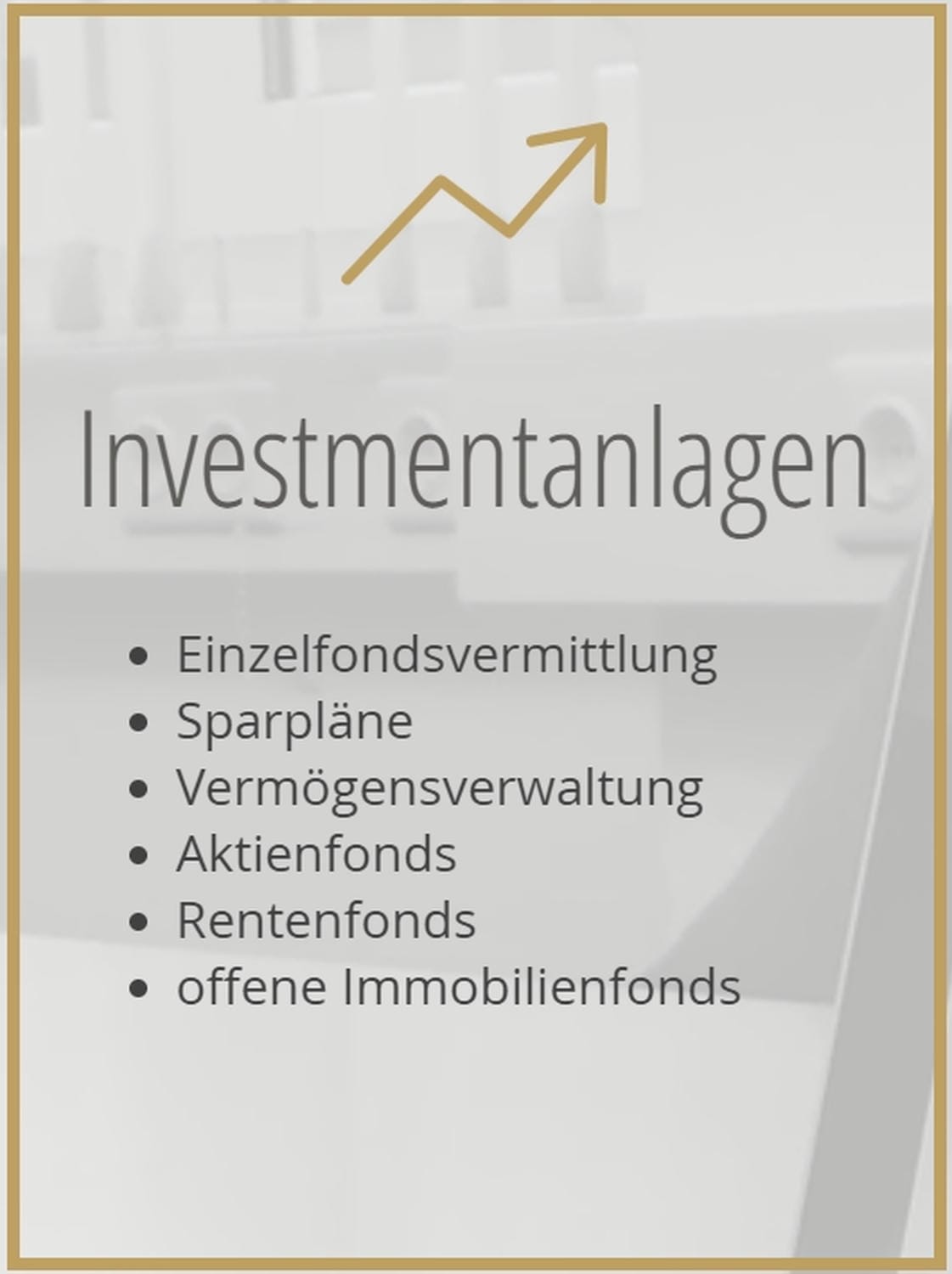 Bild von Investmentanlagen